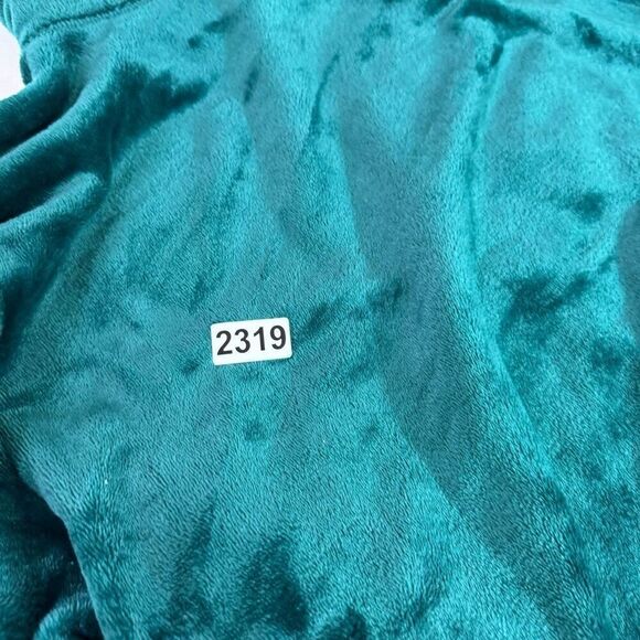 Catherine's Fleece Jacket Womens 3X Green Full Zip New Fuzzy Mock Neck - Picture 8 of 8